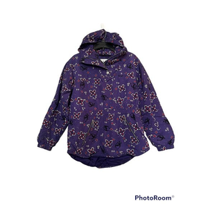 L.L. Bean Girl’s pullover ski jacket/parka purple print‎ size XL 18/20